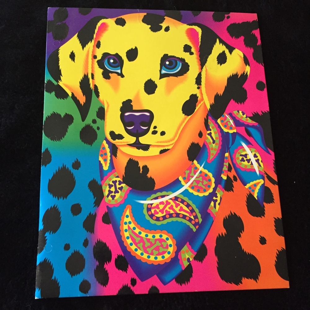Vintage Lisa Frank  Rainbow Dalmatian Dog Folder